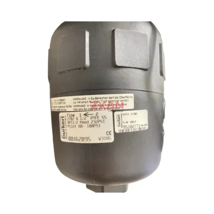 Burkert 8630 / 2702 Pneumatic Actuated Angle-Seat Control Valve with TopControl Positioner