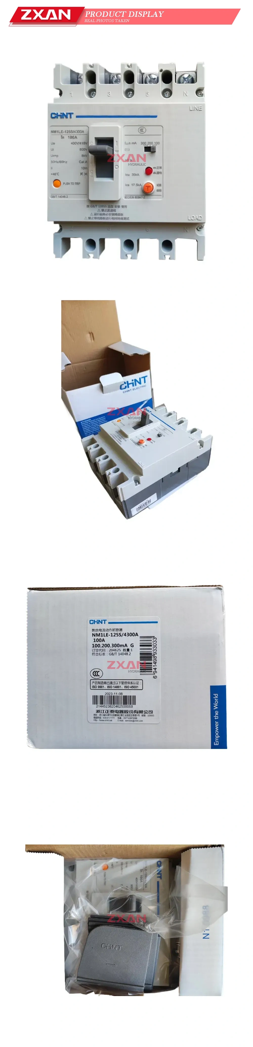 CHNT NM1LE-125S/4300A Residual Current Operated Circuit Breaker (Molded Case Circuit Breaker with Residual Current Protection) Description