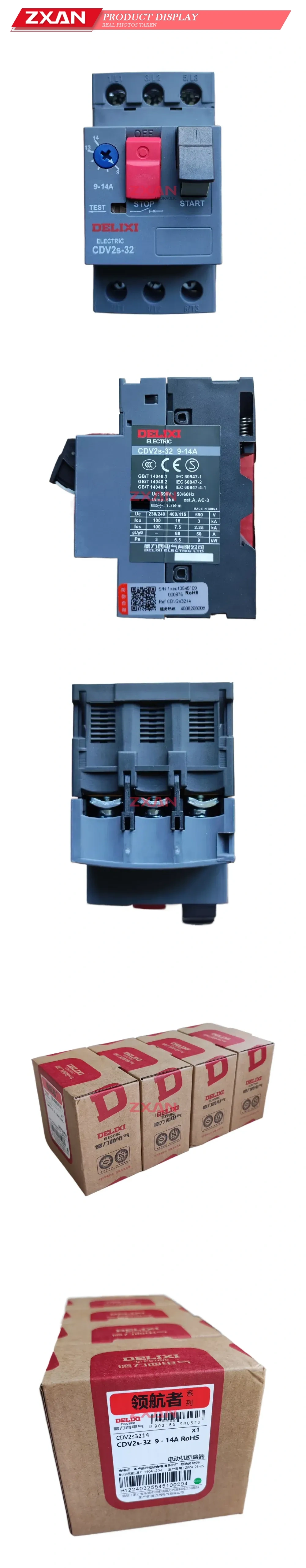 DELIXI CDV2s-32 9-14A (CDV2s3214) Motor Protection Circuit Breaker (Motor Circuit Breaker) Description
