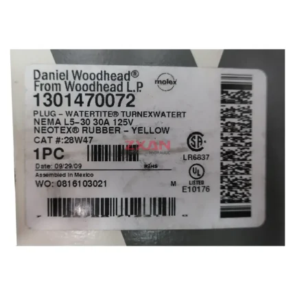 Daniel Woodhead 1301470072 Watertight Plug