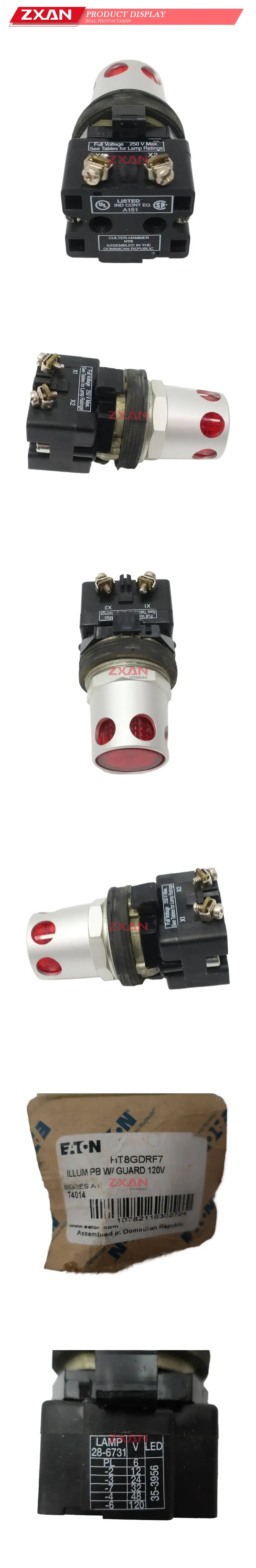 Eaton HT8GDRF7 Illuminated Push Button with Guard Description