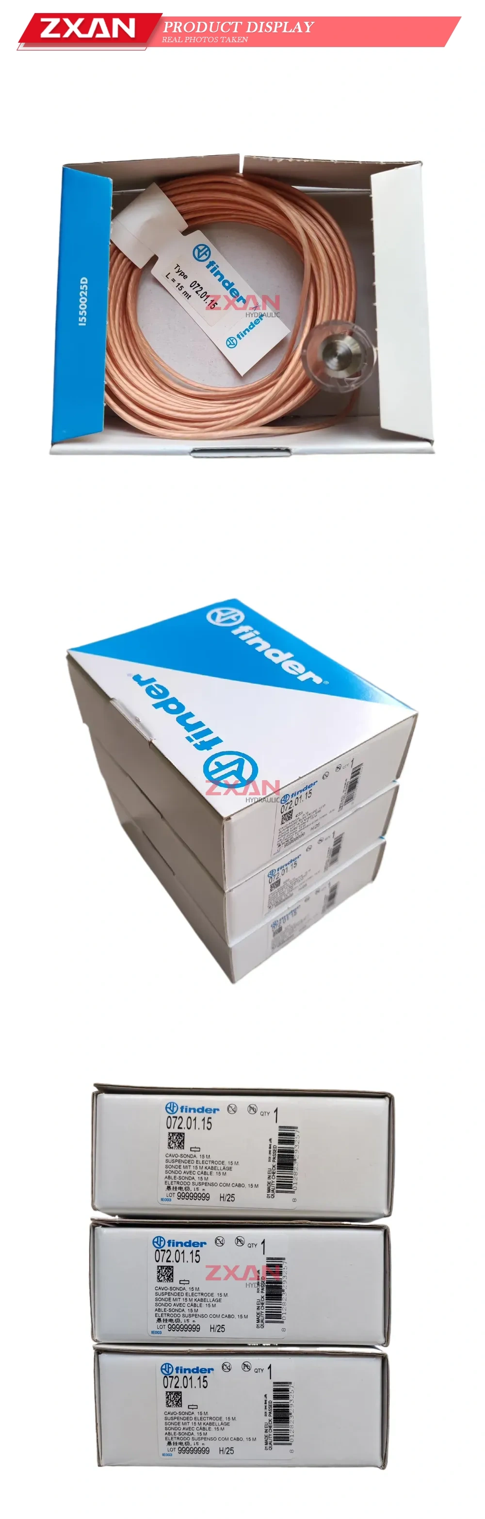 Finder 072.01.15 Suspended Electrode for Liquid Level Monitoring (15 m Cable) Description