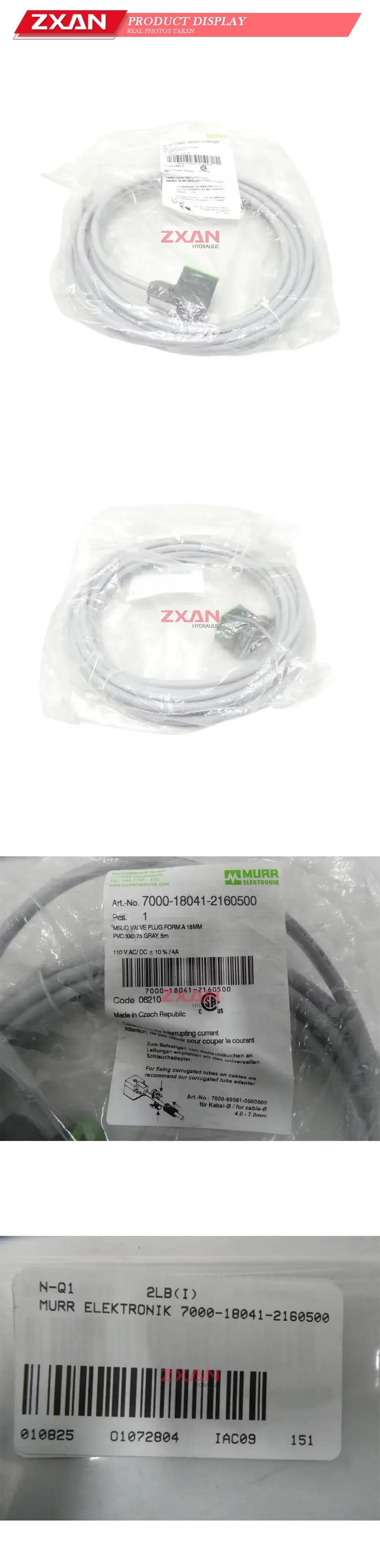 Murr Elektronik 7000-18041-2160500 Valve Plug Cable Description