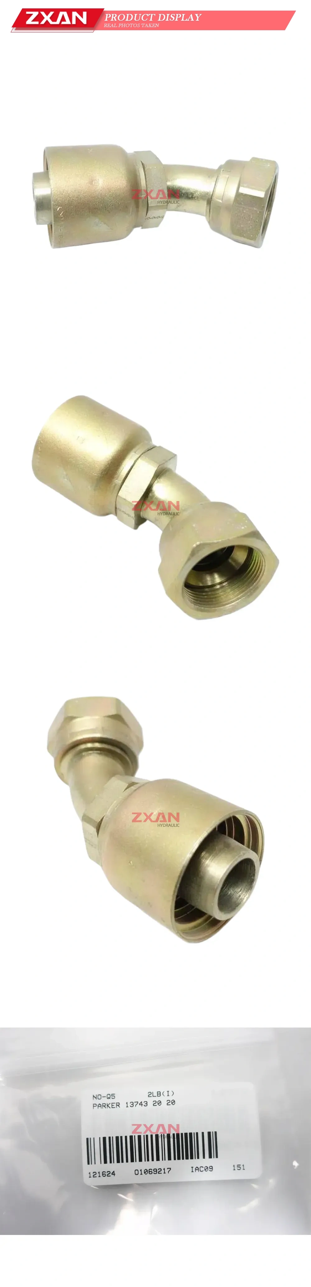 Parker 13743 20 20 Hydraulic Elbow Fitting Description