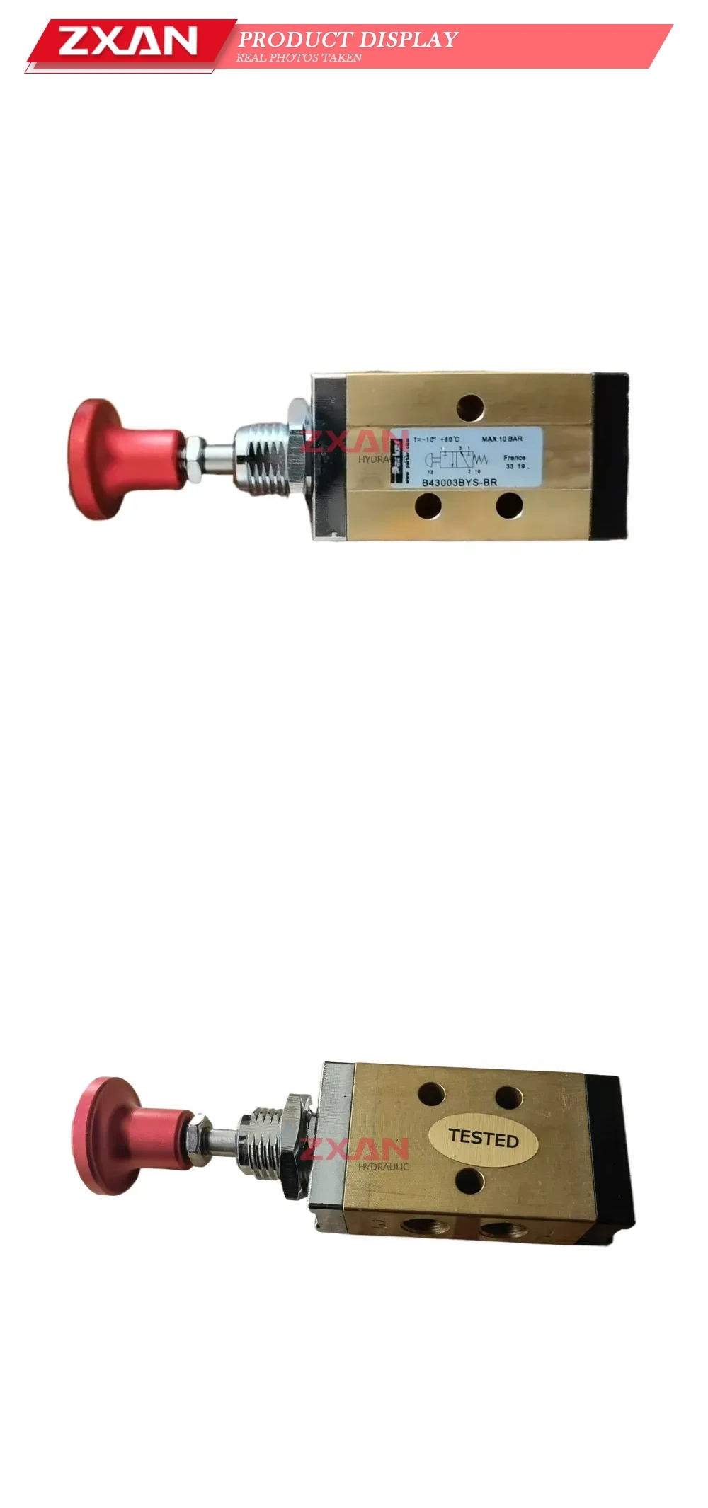 Parker B43003BYS-BR Pneumatic Directional Control Valve Description