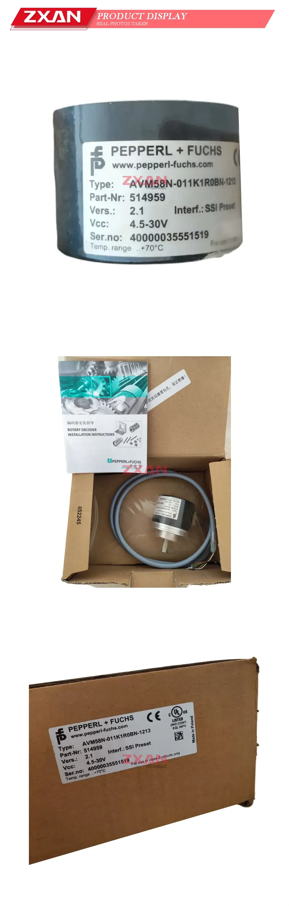 Pepperl+Fuchs AVM58N-011K1R0BN-1213 Multiturn Absolute Rotary Encoder Description