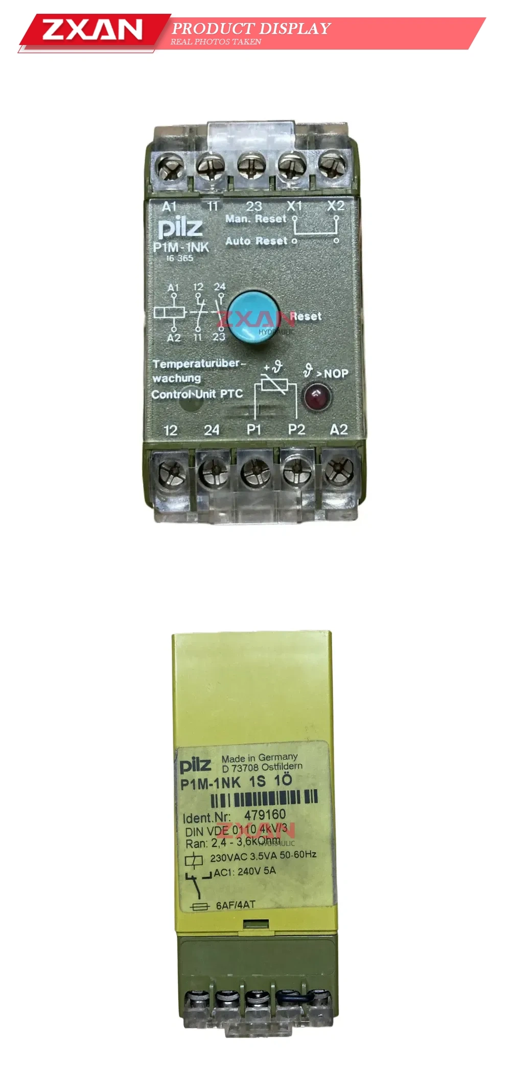 Pilz P1M-1NK 1S 1Ö Temperature Monitoring Relay (PTC Control Unit) Description