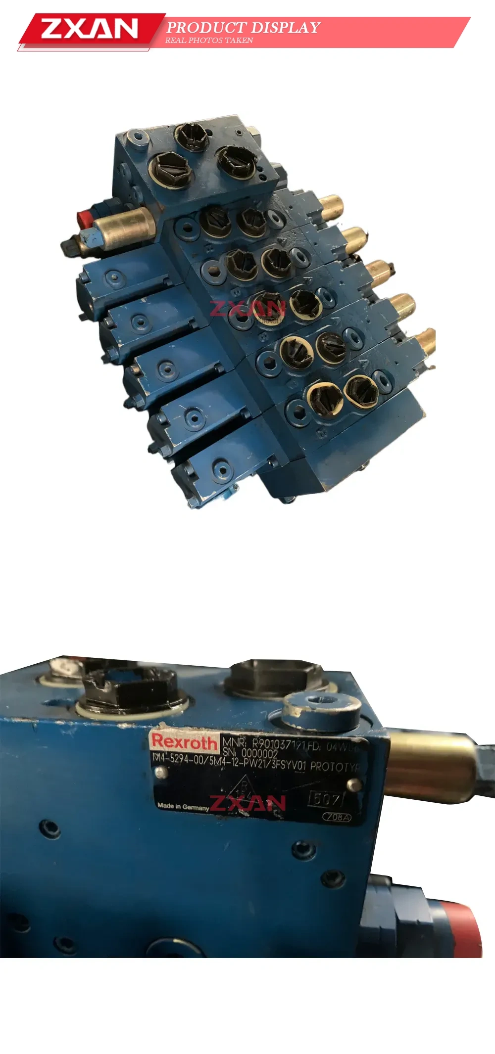 Rexroth R901037191 / M4-5294-00/5M4-12-PW21/3FSYV01 Hydraulic Control Manifold Block Description