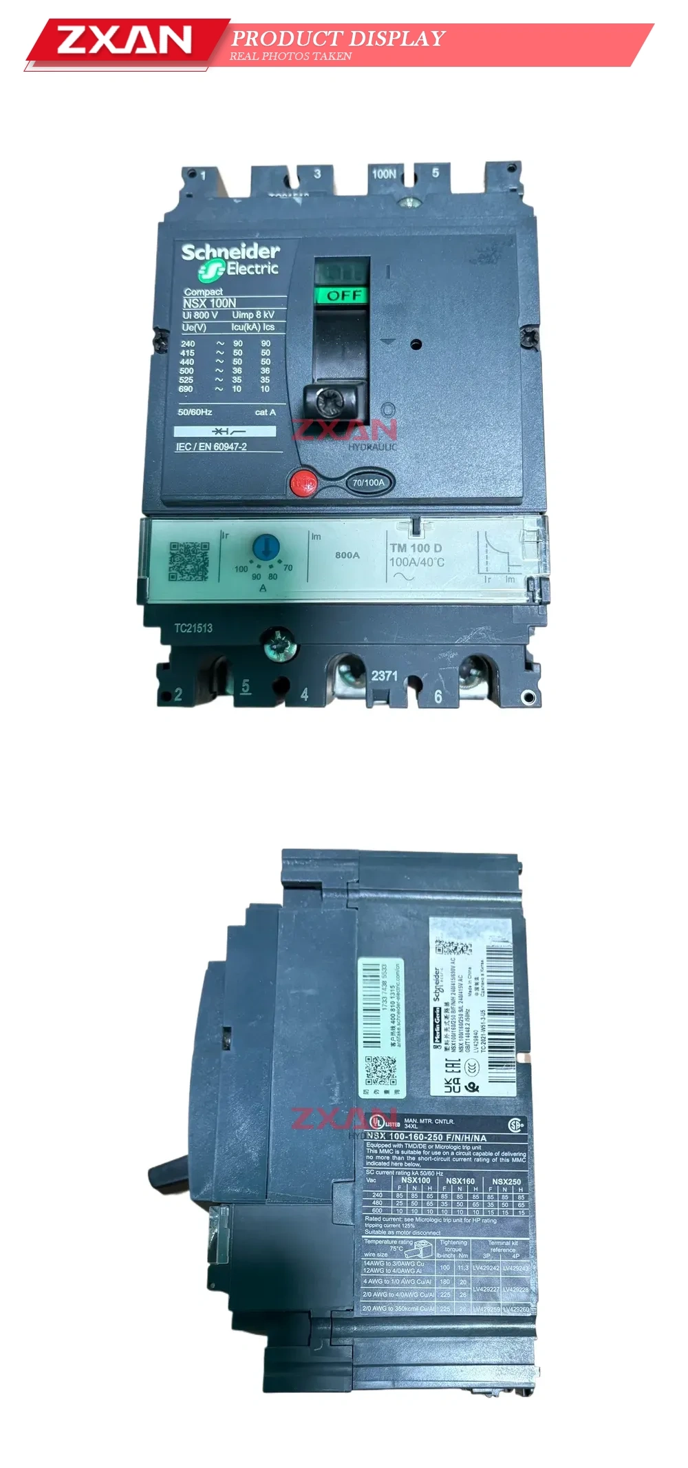 Schneider Electric NSX 100N Molded Case Circuit Breaker (MCCB) Description