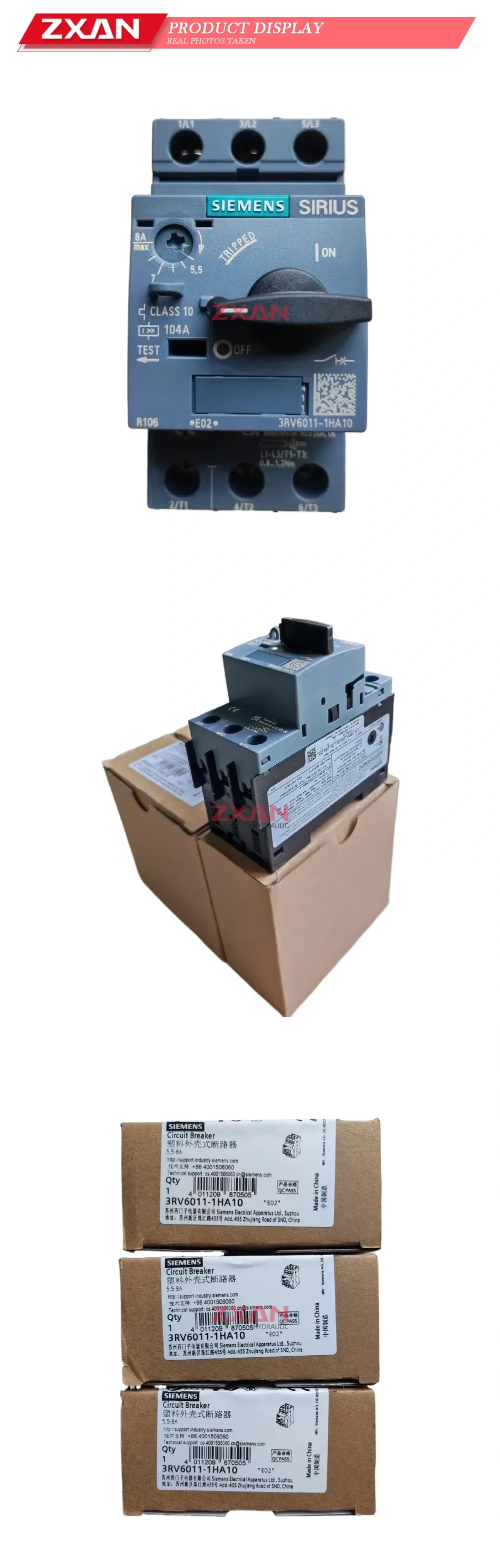 Siemens 3RV6011-1HA10 Motor Protection Circuit Breaker Description