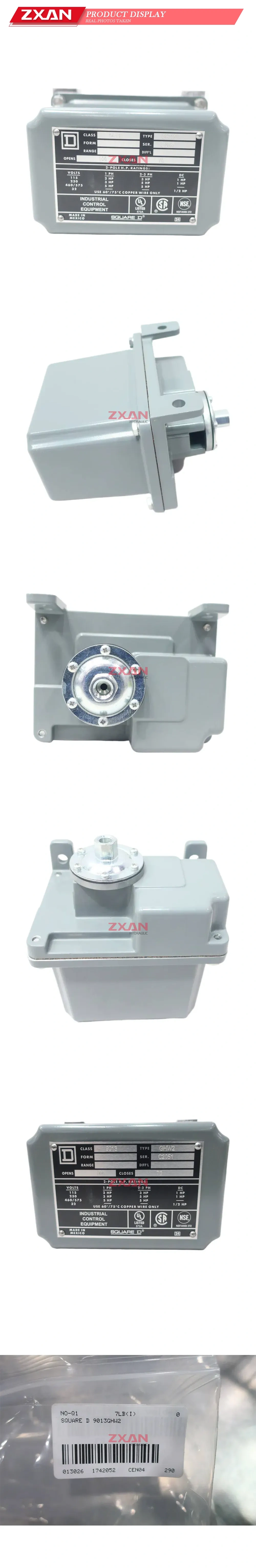 Square D 9013GHW2 Pressure Switch Description