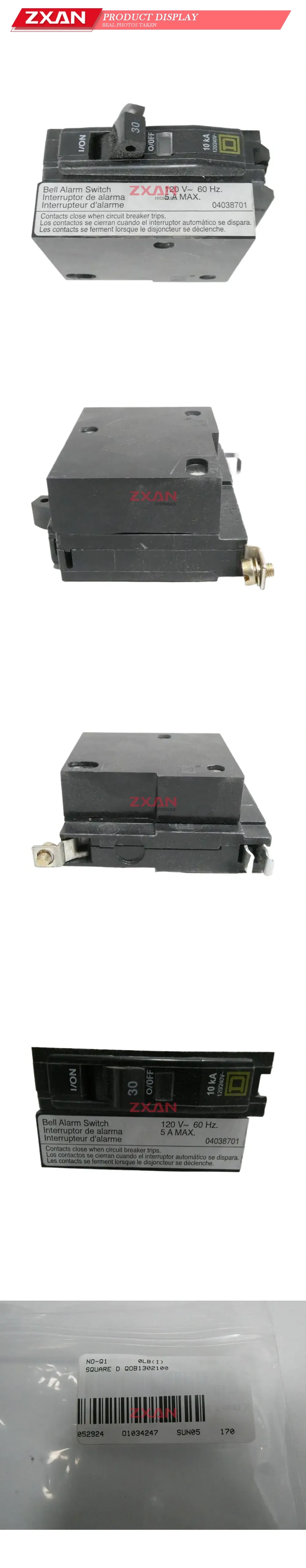 Square D QOB1302100 Circuit Breaker with Bell Alarm Switch Description