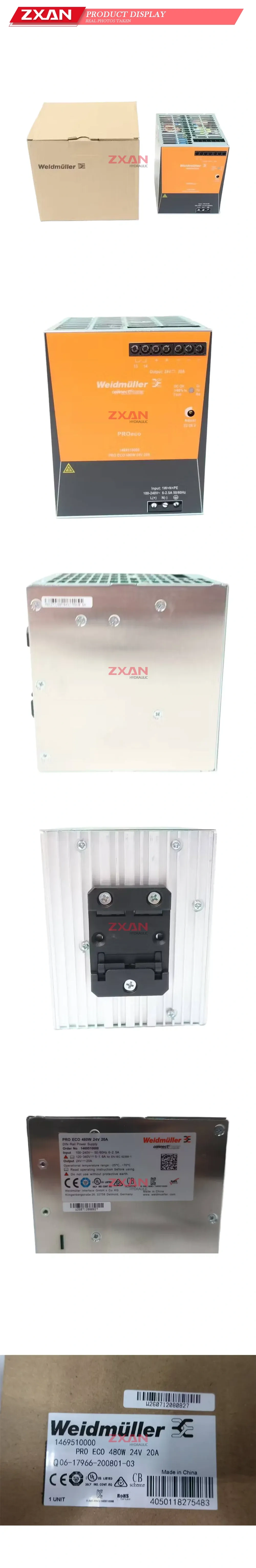 Weidmüller PRO ECO 480W 24V 20A (Order No. 1469510000) DIN-Rail Power Supply Description