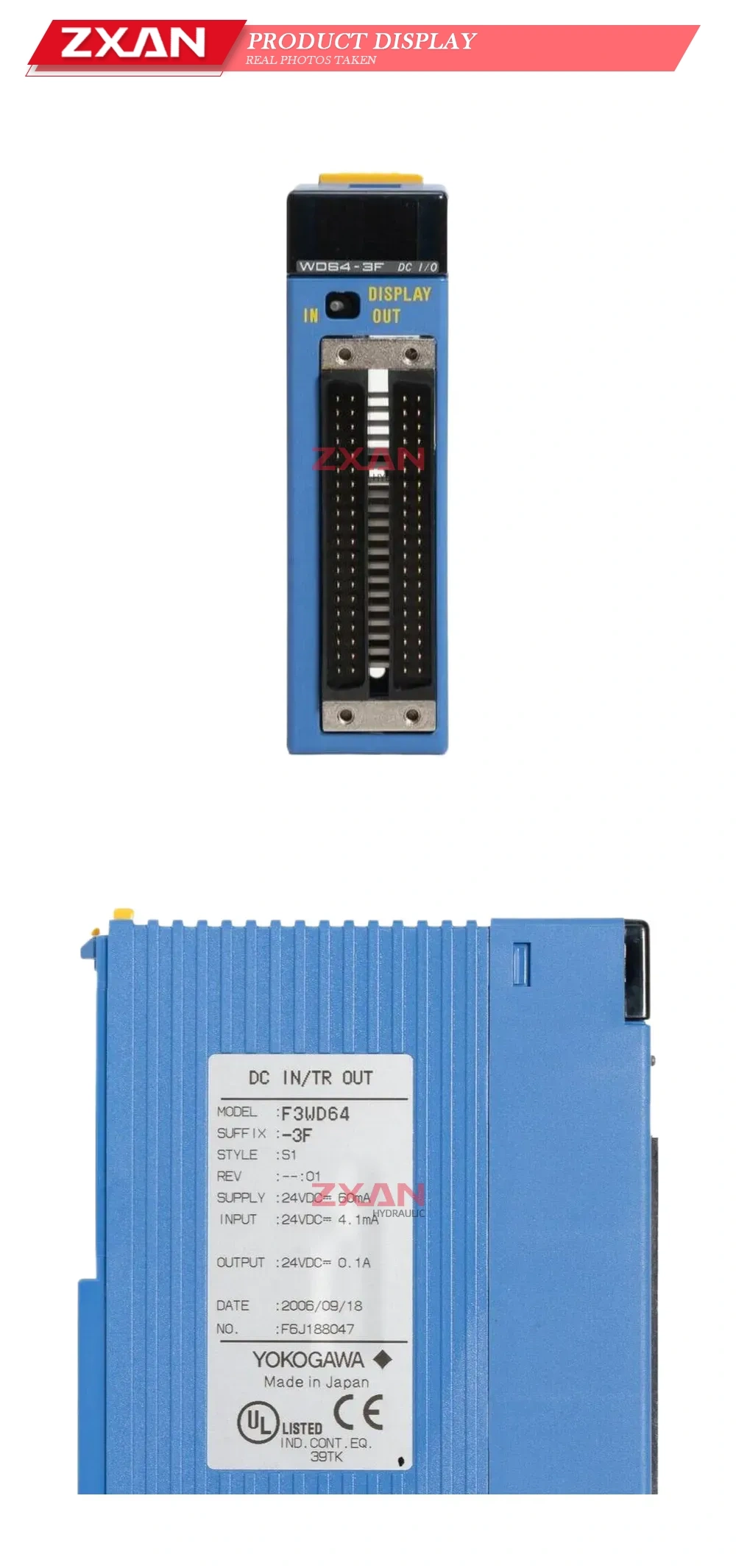 Yokogawa F3WD64-3F DC Input/Transistor Output Module Description