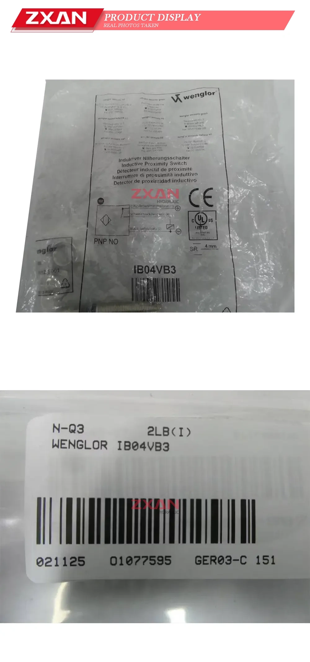wenglor IB04VB3 Inductive Proximity Switch Description