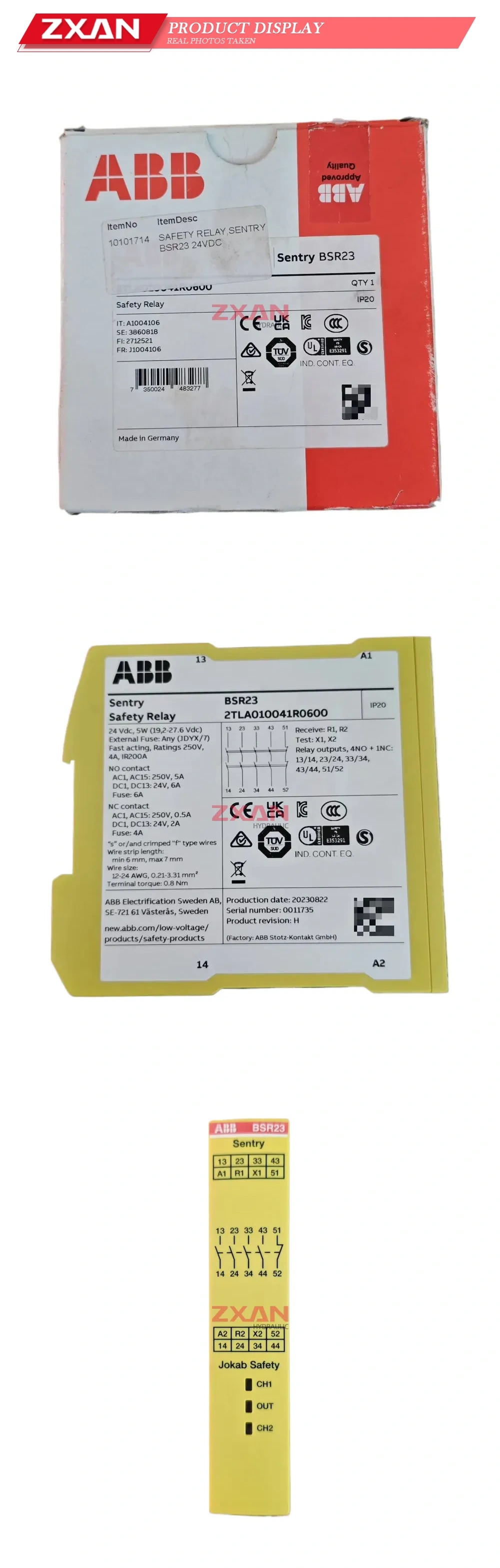 ABB BSR23 (2TLA010041R0600) Safety Relay Description