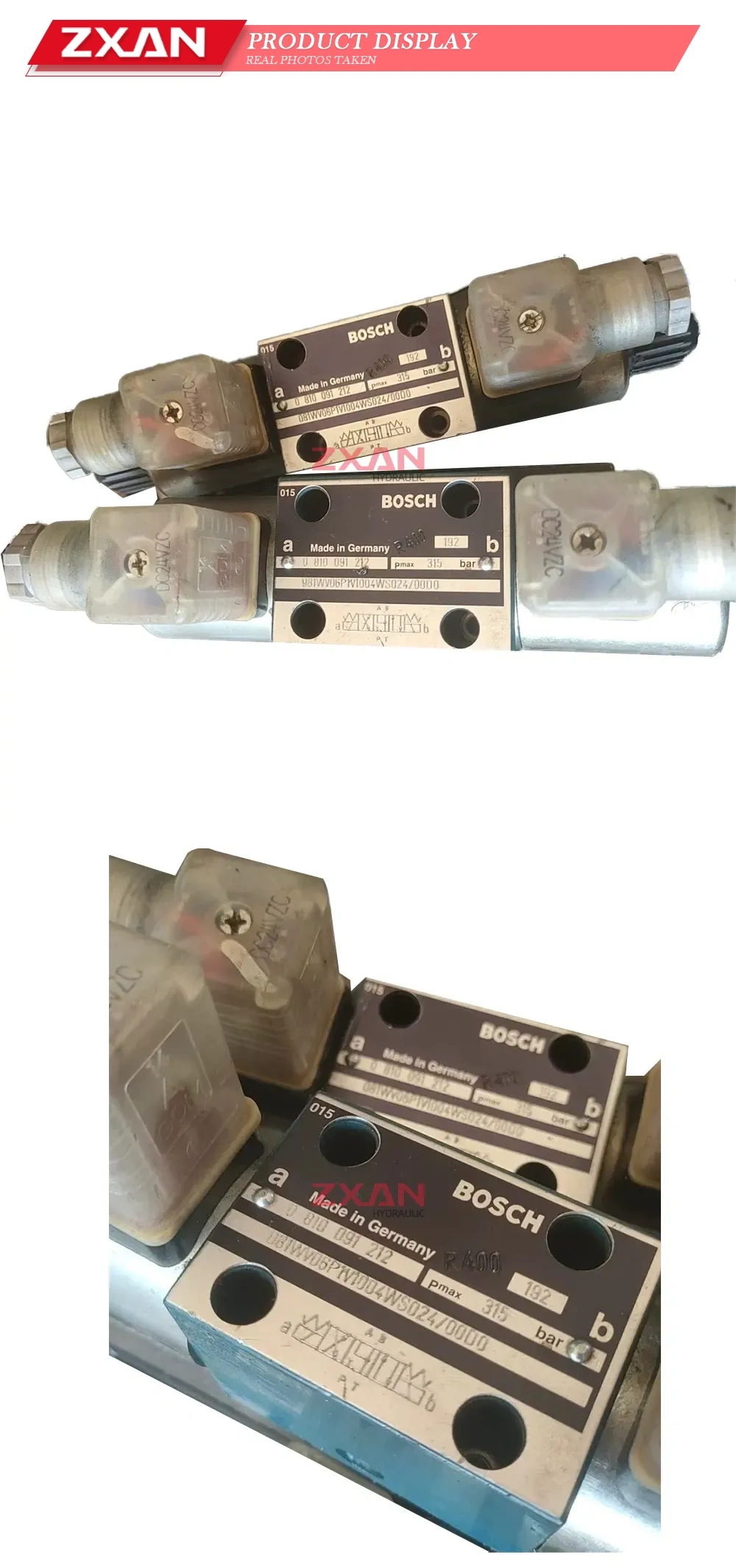 BOSCH 0 810 091 212 / 081WV06P1V1004WS024/00D0 Hydraulic Solenoid Directional Control Valve Description