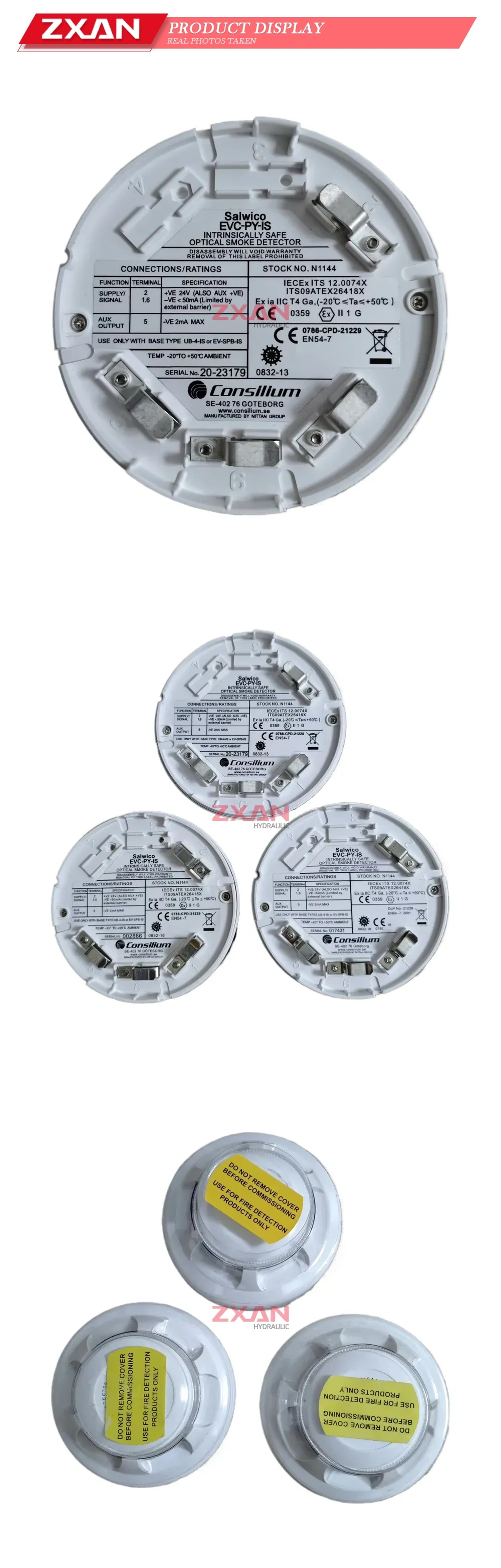 Consilium EVC-PY-IS (Stock No. N1144) Intrinsically Safe Optical Smoke Detector Description