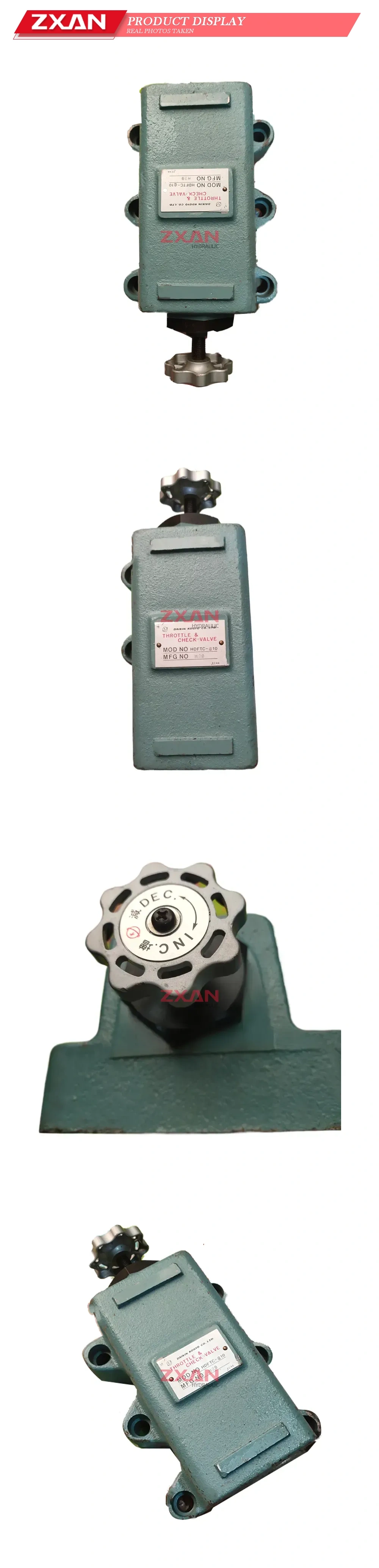 DAIKIN HDFTC-G10 Hydraulic Throttle & Check Valve Description