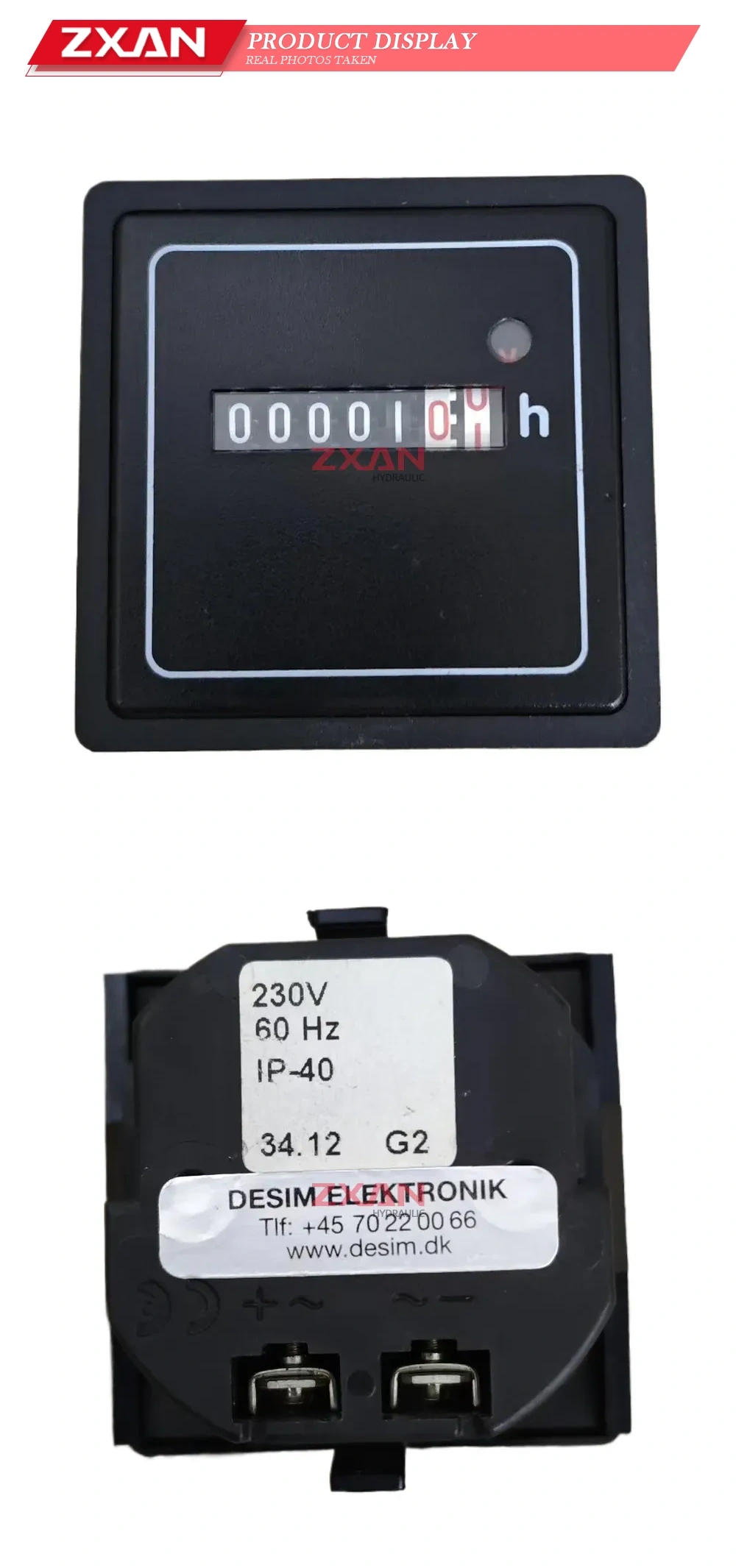 DESIM 34.12 G2 Operating Hour Meter (Hour Counter) Description