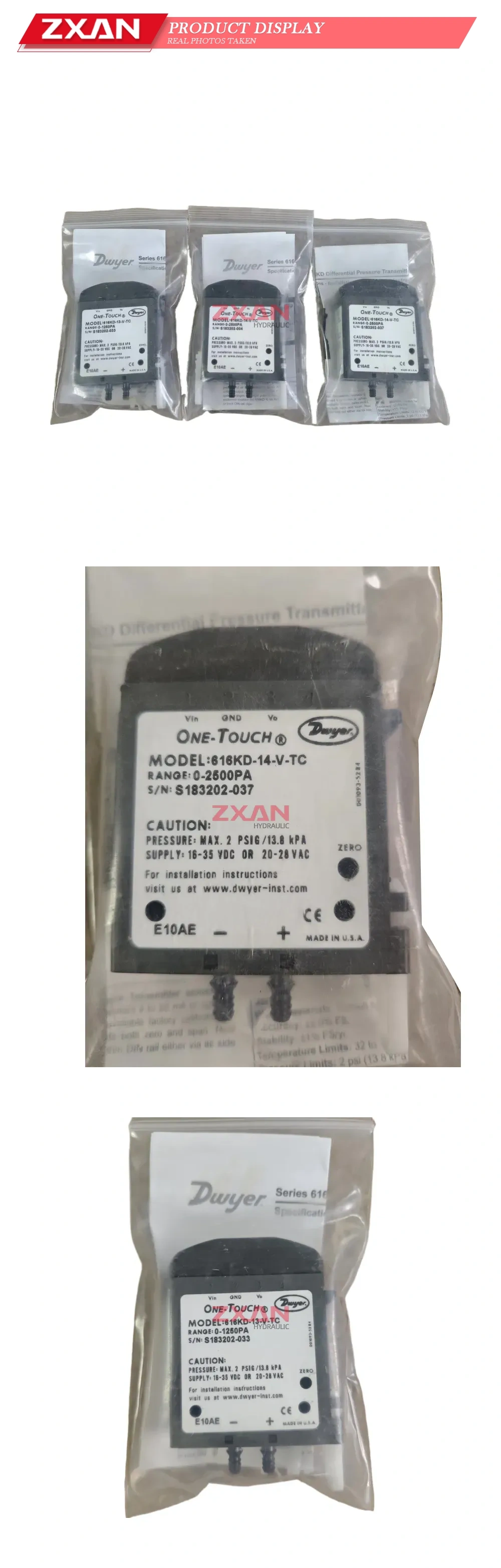 Dwyer 616KD-14-V-TC, 616KD-13-V-TC Differential Pressure Transmitter Description