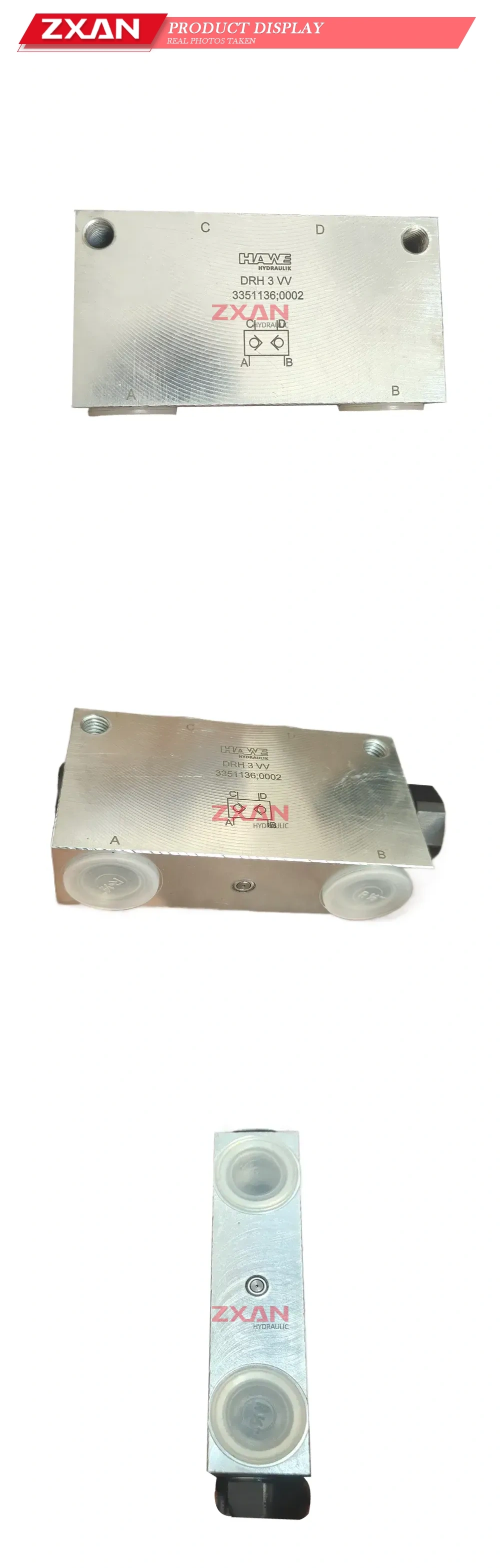 HAWE DRH 3 VV Hydraulic Pilot-Operated Check Valve (Dual Check Valve Plate) Description