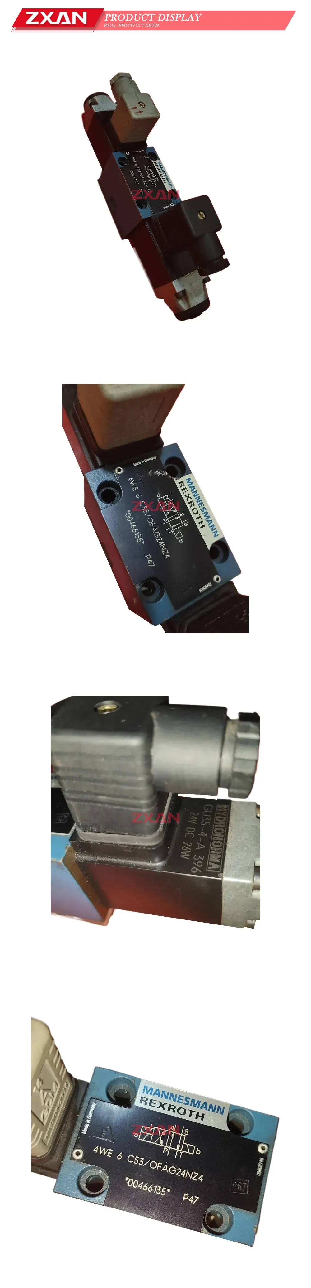 Mannesmann Rexroth 4WE 6 C53/OFAG24NZ4 Hydraulic Solenoid Directional Control Valve Description