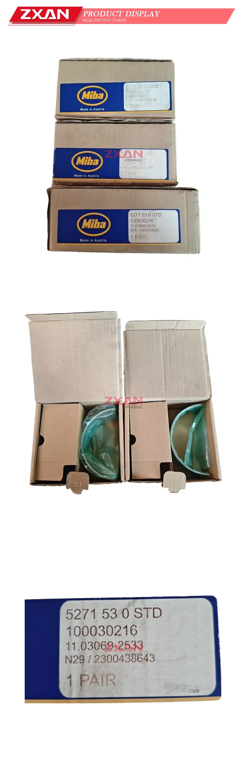 Miba 5271 53 0 STD Engine Bearing Shell (Plain Bearing Shell for MAN L16/24 Engine) Description