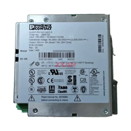 Phoenix Contact QUINT-PS/1AC/24DC/5 (Order-No. 2866750); Wärtsilä Code No. VF 93695/0001 Switching Power Supply (DIN Rail Power Supply Unit)