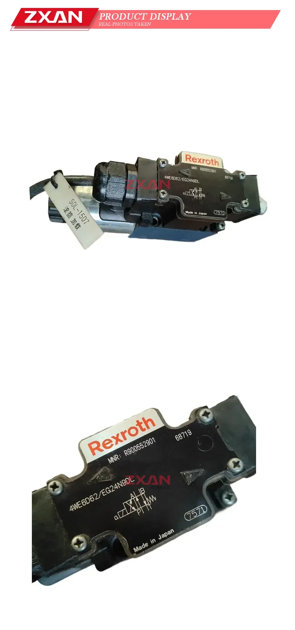 Rexroth 4WE6D62/EG24N9DL Hydraulic Solenoid Directional Control Valve Description
