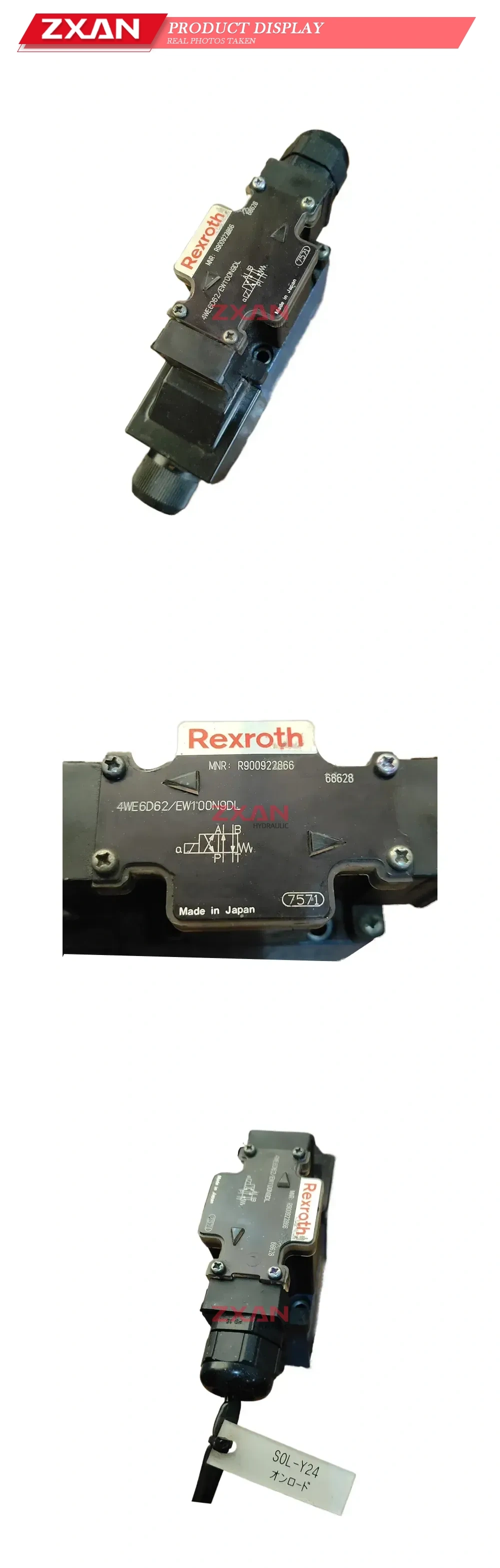 Rexroth 4WE6D62/EW100N9DL Hydraulic Solenoid Directional Control Valve Description