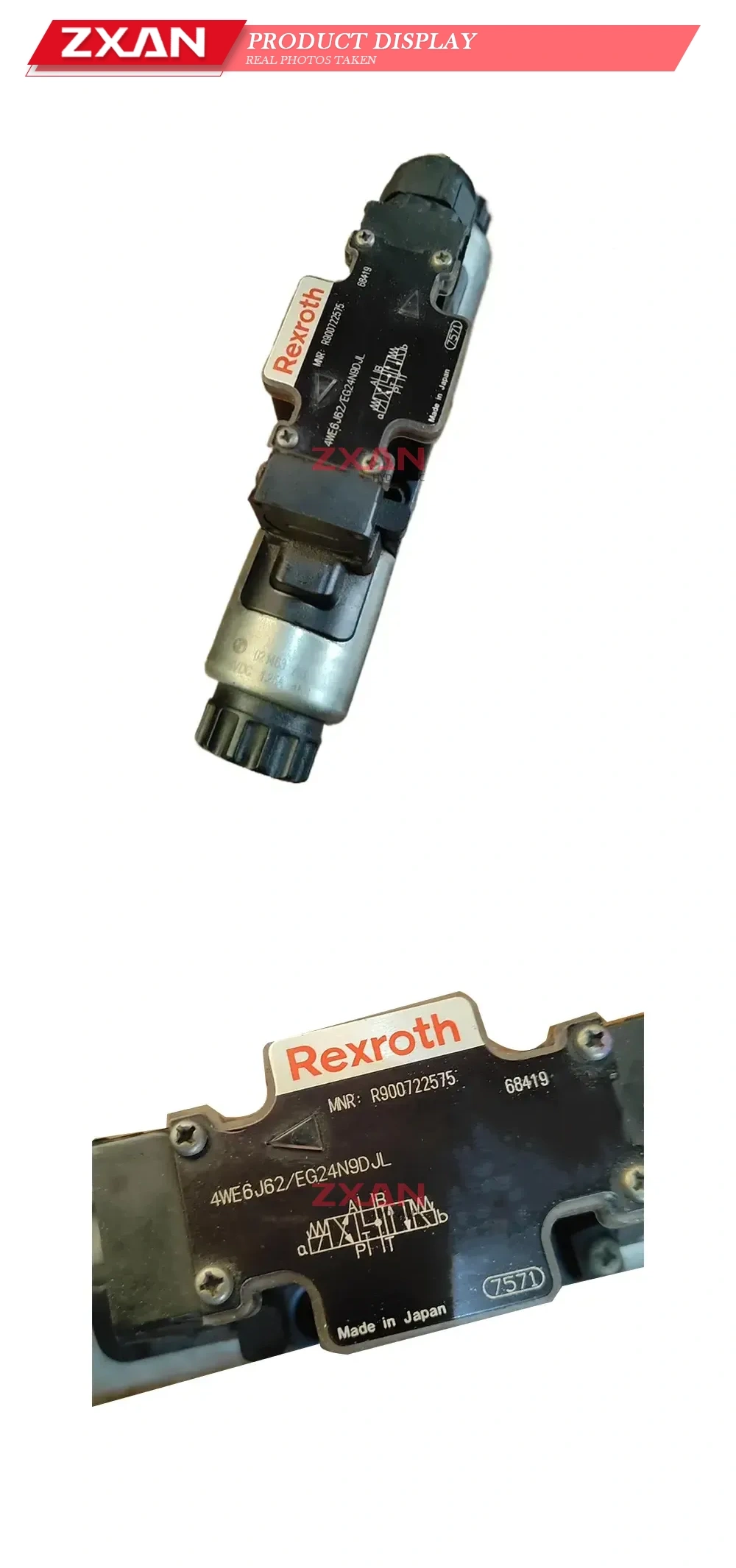Rexroth 4WE6J62/EG24N9DJL Solenoid Operated Directional Control Valve Description