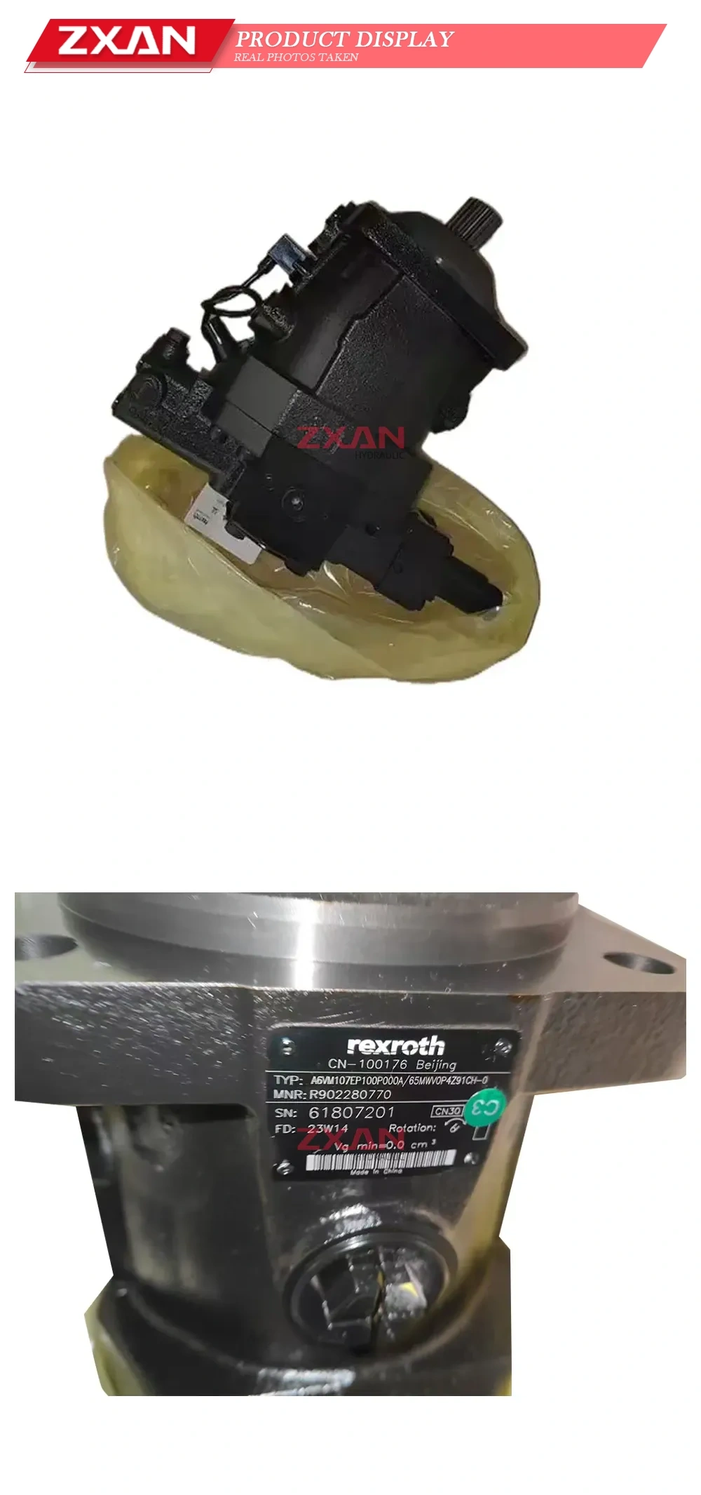 Rexroth A6VM107EP100P000A/65MWV0P4Z910H-0 Hydraulic Motor (Axial Piston Variable Motor) Description