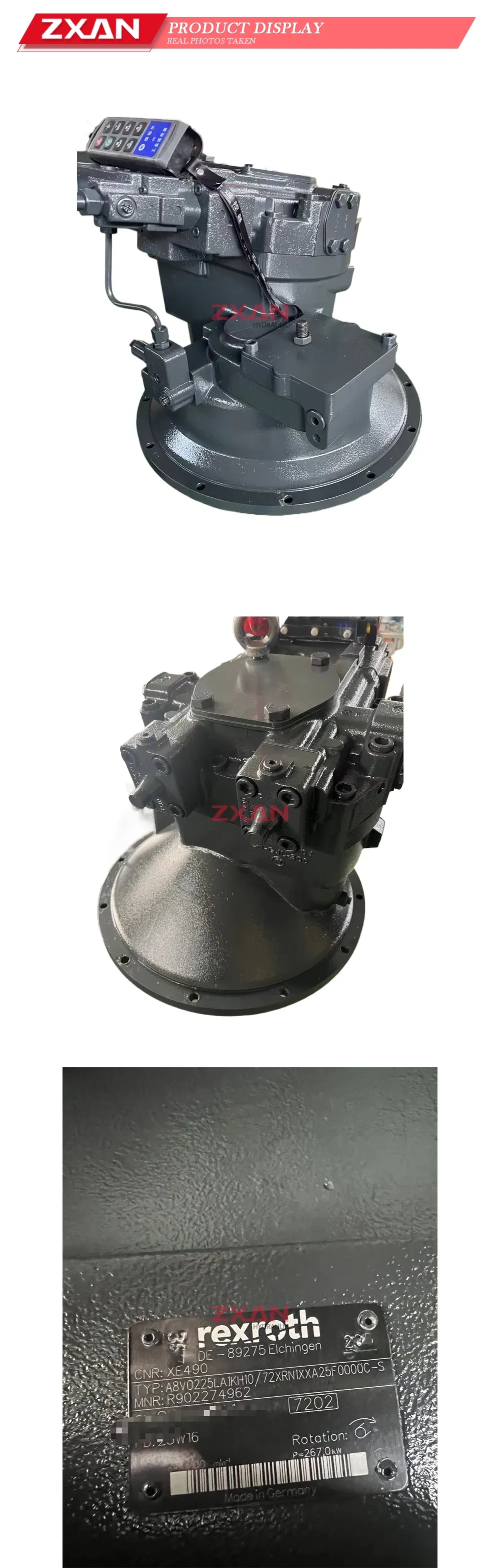 Rexroth A8VO225LA1KH10/72XNRIXXA25F0000C-S Axial Piston Variable Hydraulic Pump Description