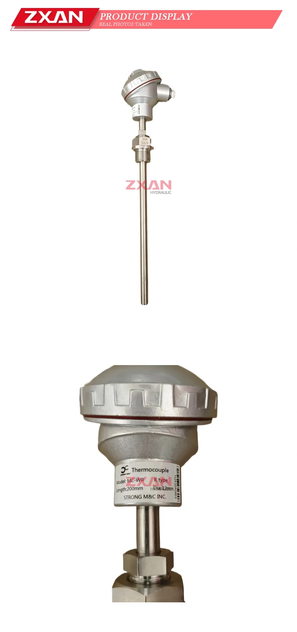 STRONG M&C MC-WR Thermocouple Temperature Sensor Description