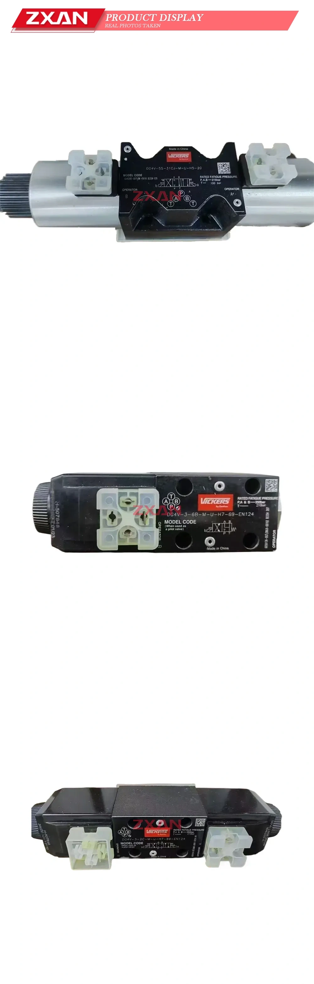 Vickers DG4V-3-6B-M-U-H7-69-EN124 / DG4V-3-2C-M-U-H7-69-EN124 Hydraulic Solenoid Operated Directional Control Valve Description