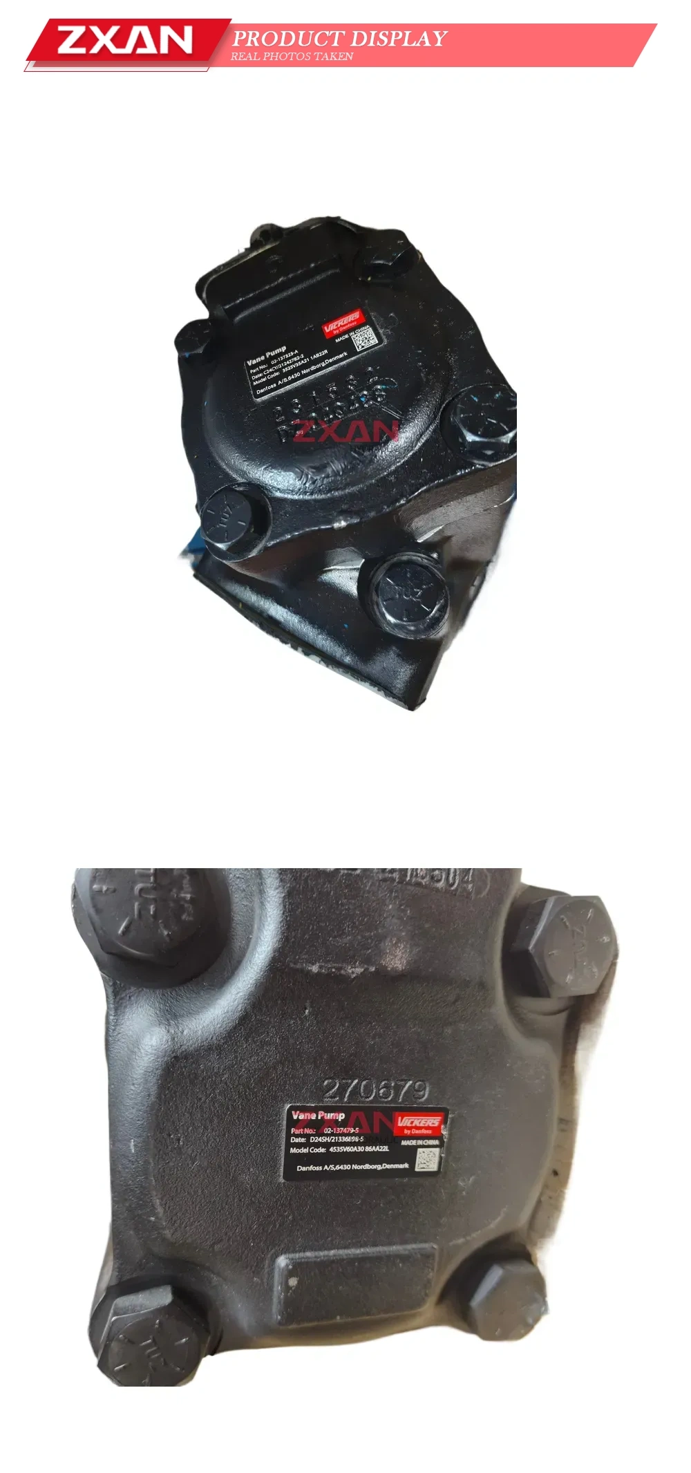 Vickers (Danfoss) 3525V50A21-1AB22R / 4535V60A30-86AA22L Hydraulic Vane Pump Description
